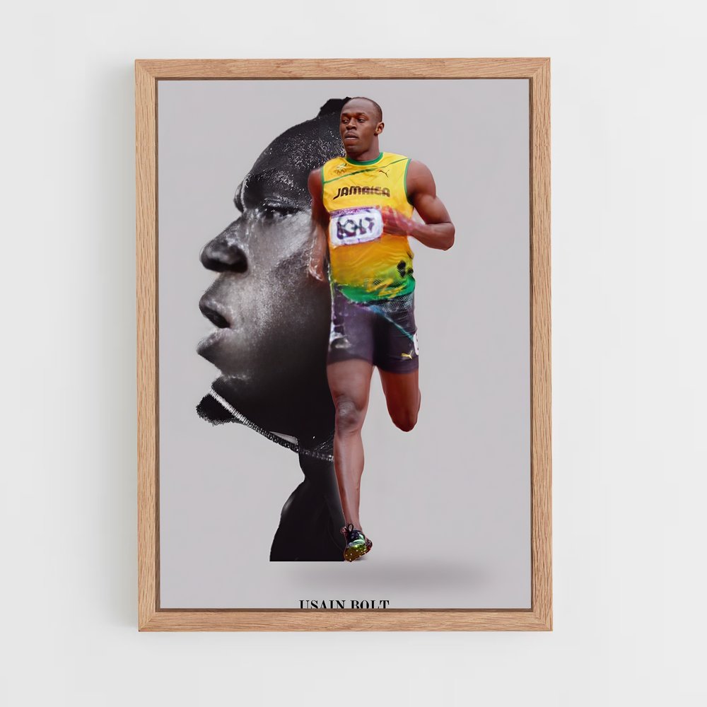 Poster Usain bolt Olympiades – affiche Athlétisme (vue 4)